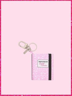 Victoria’s Secret PINK ELLE Notebook Bag Charm Mini Composition Keychain Notepad
